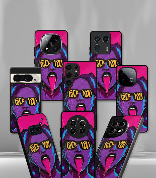 Fuck You Girly Psych Trippy Premium Glossy Case