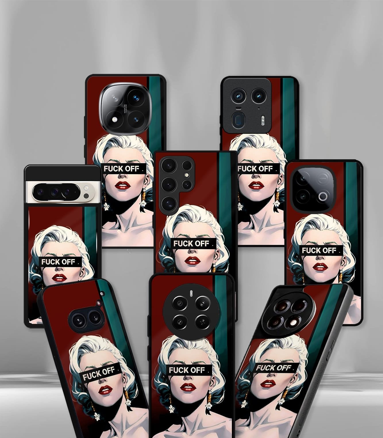 fuckoff ladyface psych trippy premium glossy case
