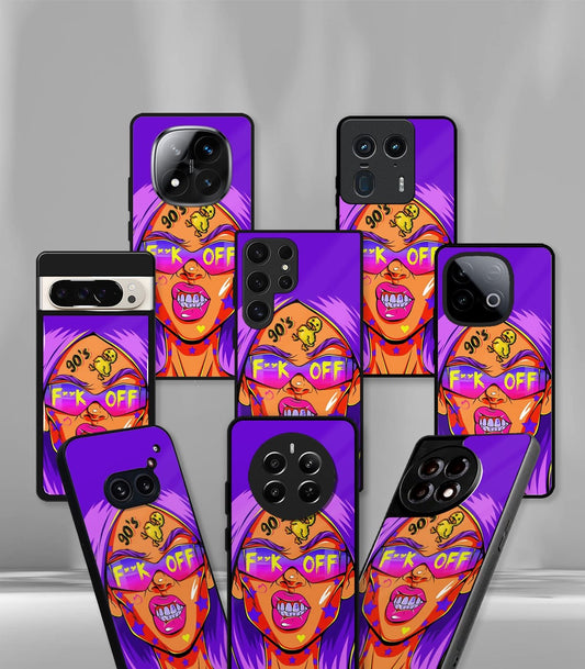 Fuck off 90s Psych Trippy Premium Glossy Case
