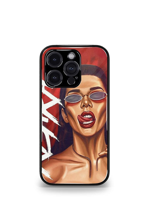 Psych Trippy Lady face Premium Glossy Case