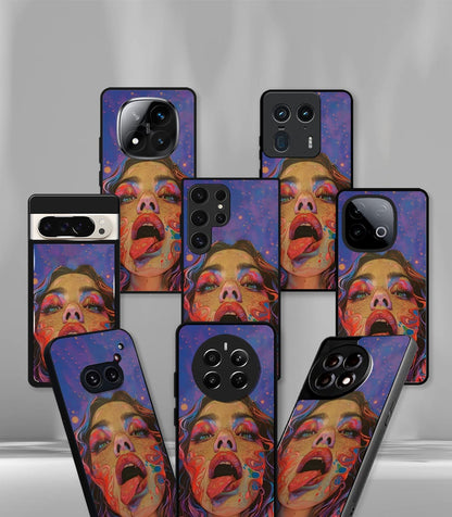 Stone face Psych Trippy Premium Glossy Case