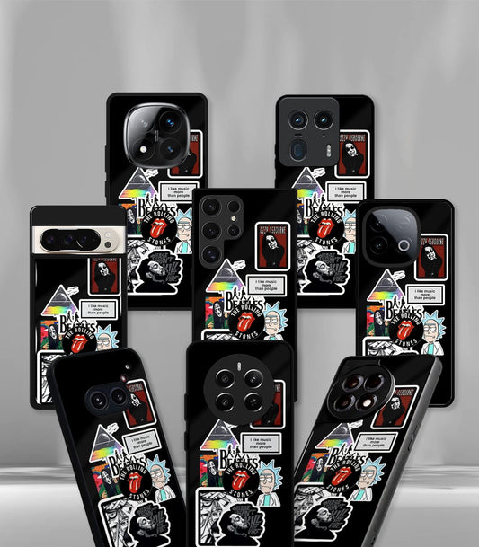 The Rolling Stones Black Psych Trippy Premium Glossy Case