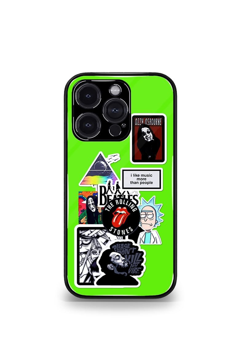the rolling stones green psych trippy premium glossy case