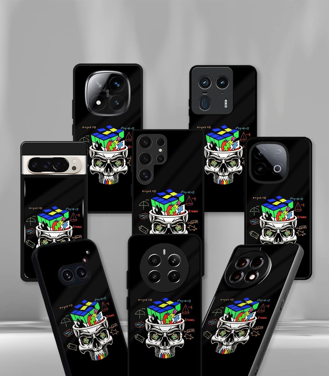 psych trippy skull premium glossy case