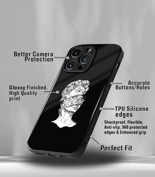 Black Statue Psych Trippy Premium Glossy Case