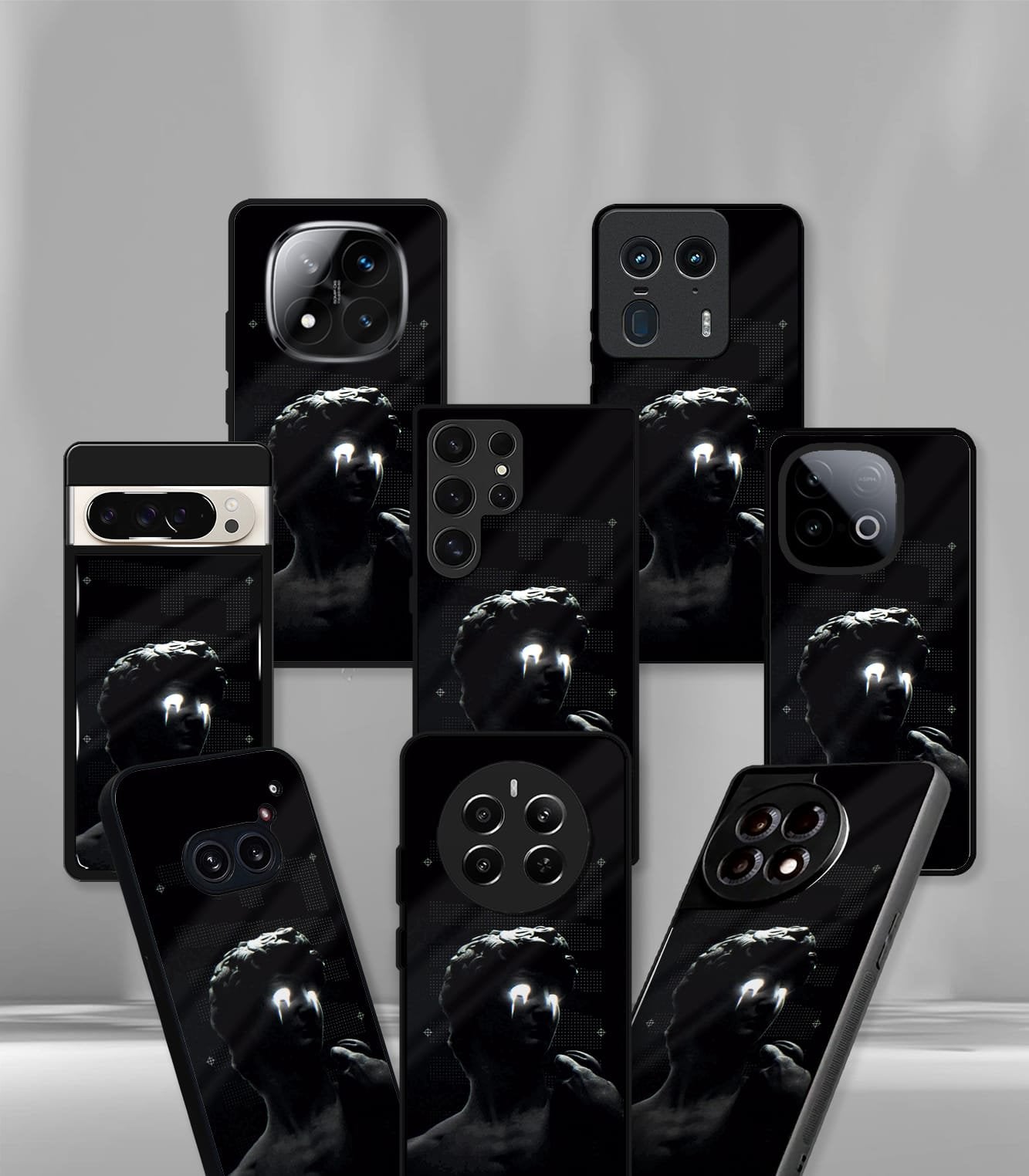 statue face dark psych trippy premium glossy case