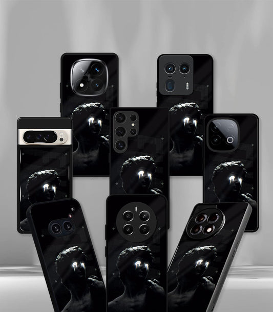 Statue face dark Psych Trippy Premium Glossy Case