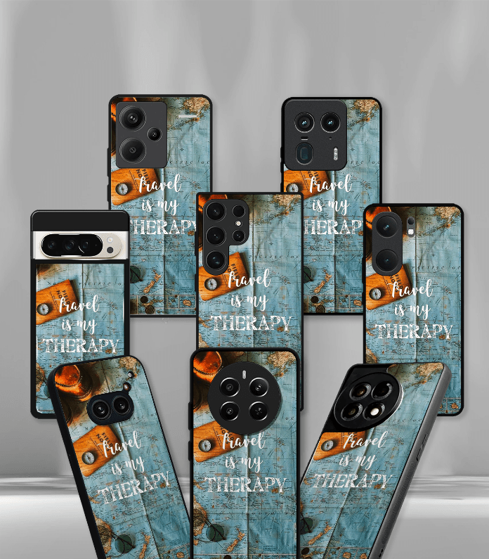 travel is my therapy premium phone case