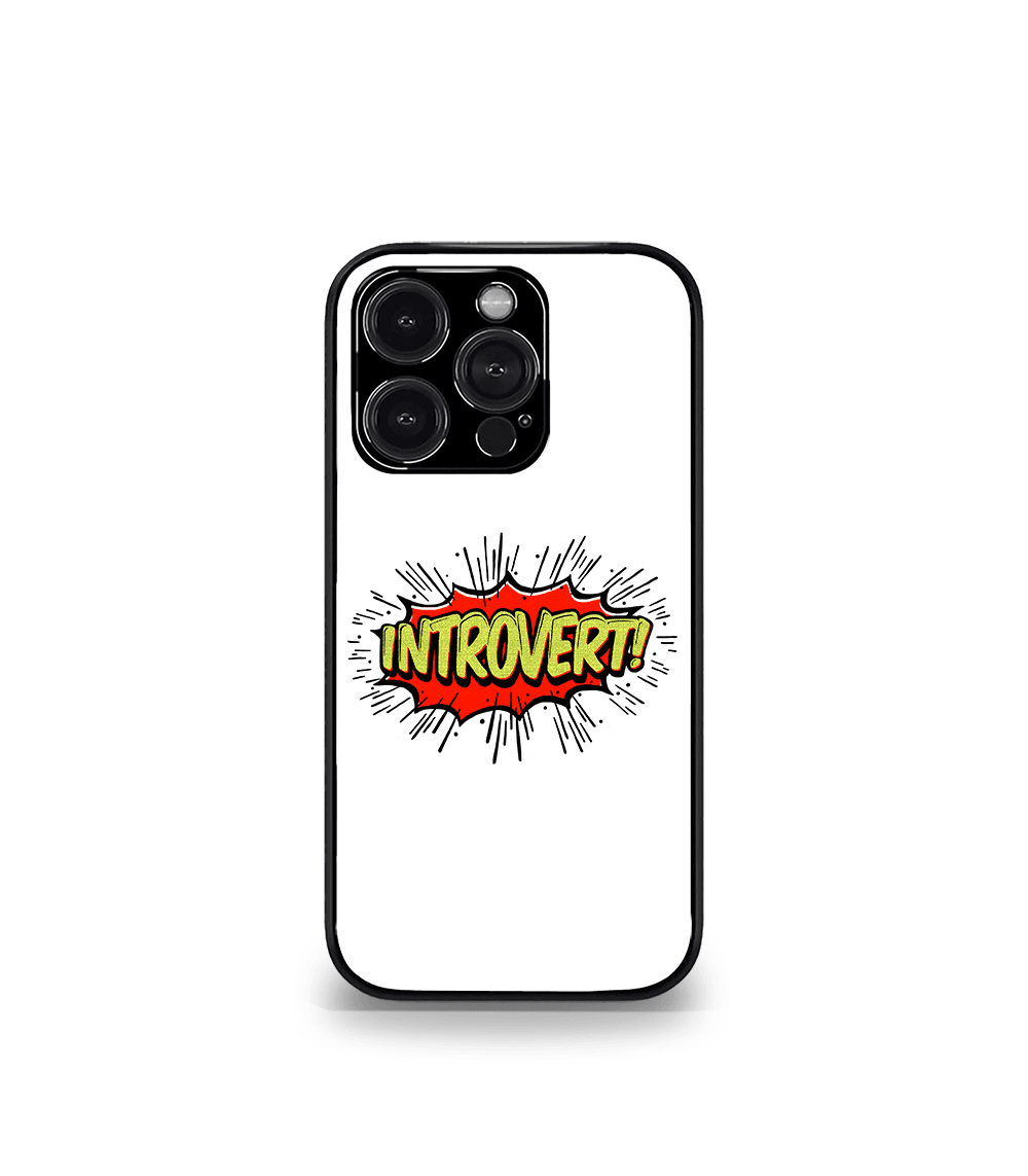 introvert white premium phone case