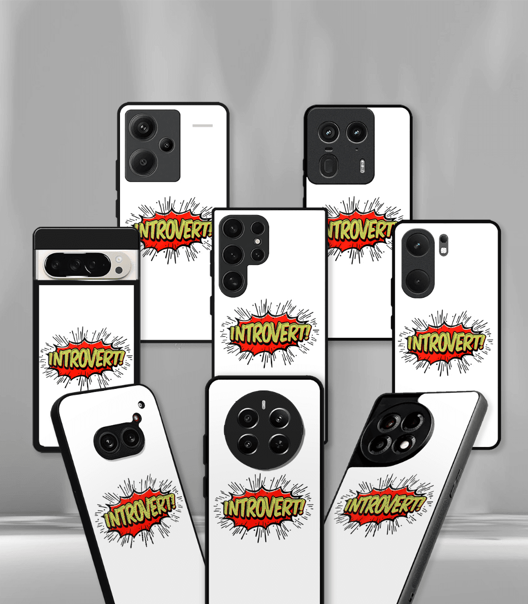 introvert white premium phone case