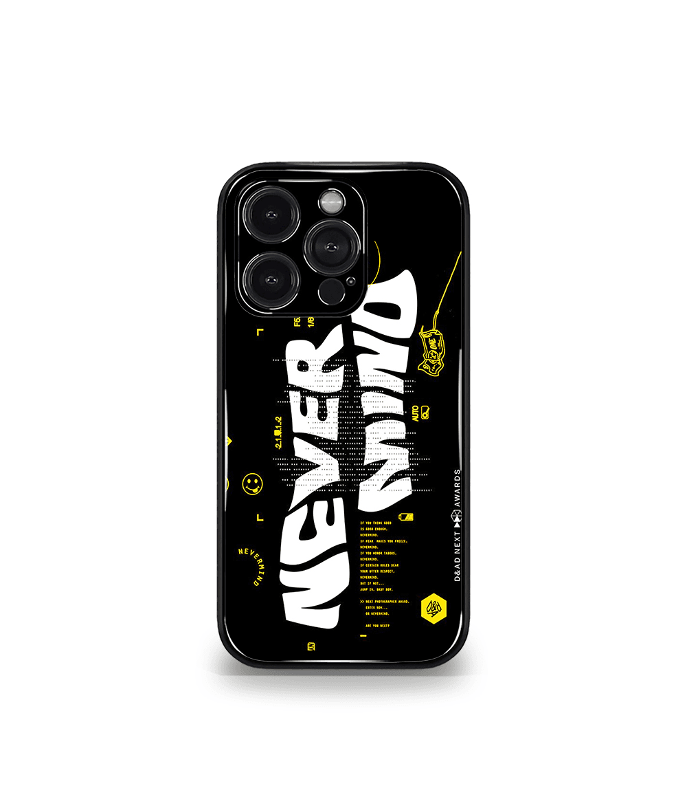 never mind black  premium phone case