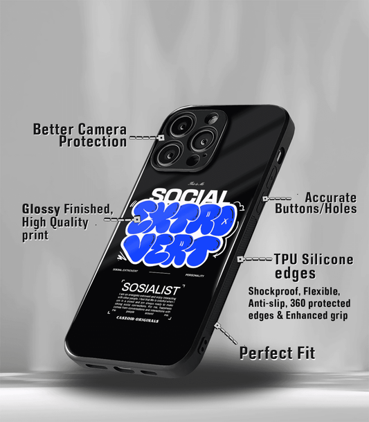 Social Extrovert Black Premium Phone Case