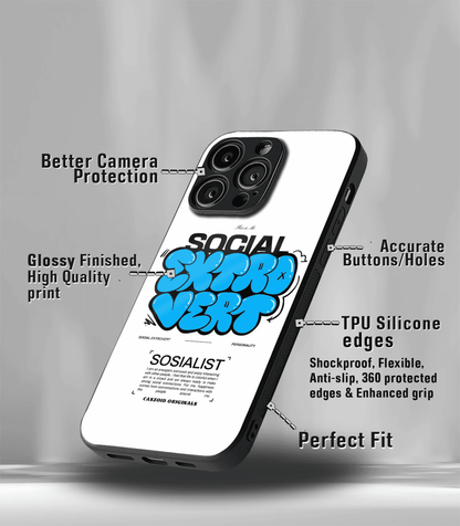 Social Extrovert White Premium Phone Case