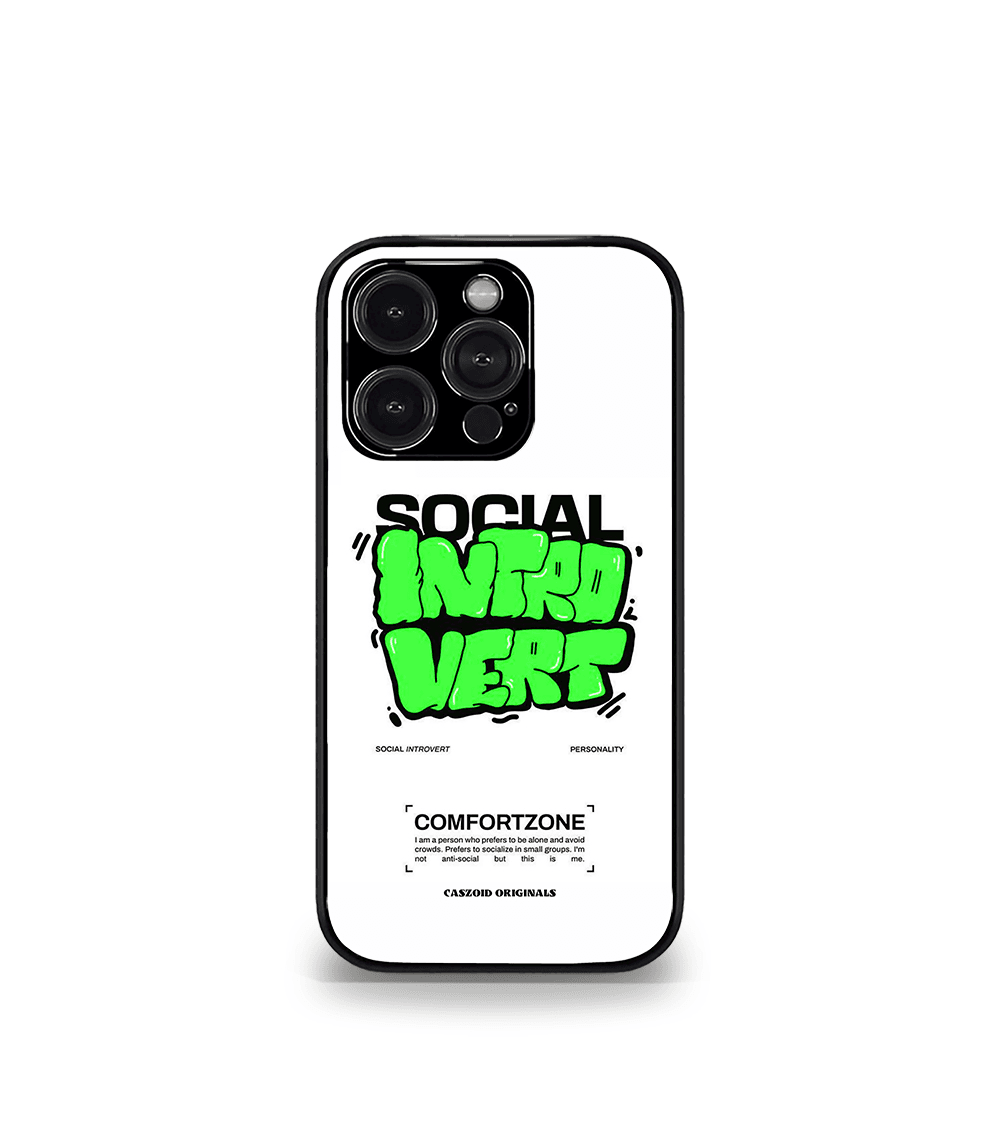 social introvert white premium phone case