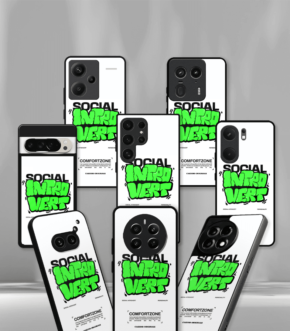 social introvert white premium phone case