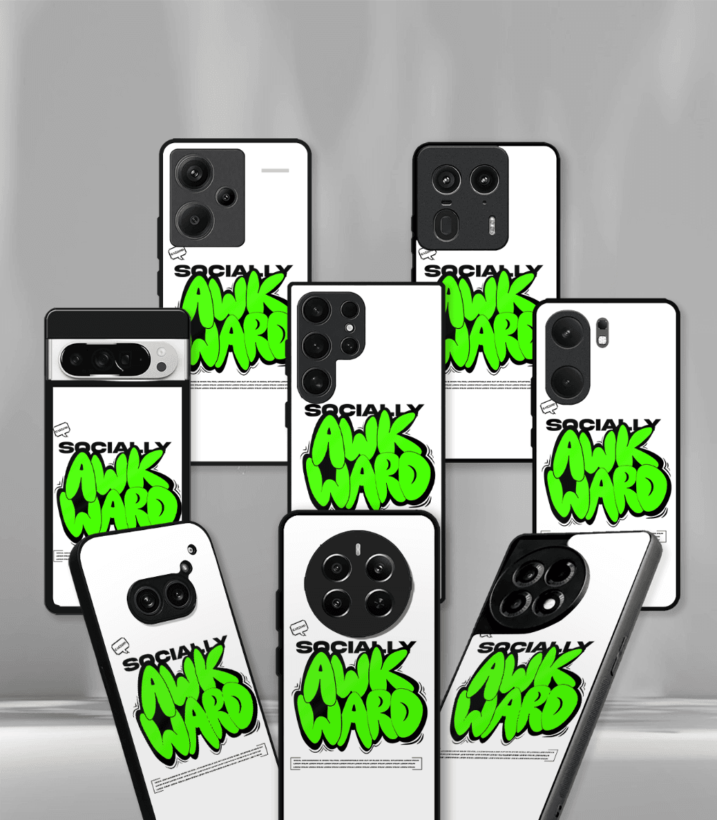socially awkward white premium phone case