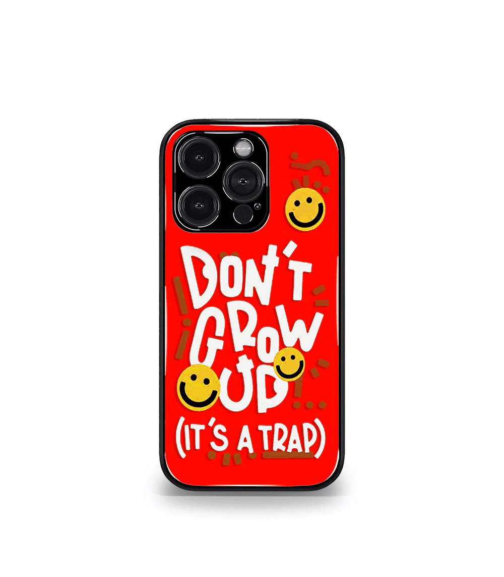 don't grow up it's a trap red premium phone case