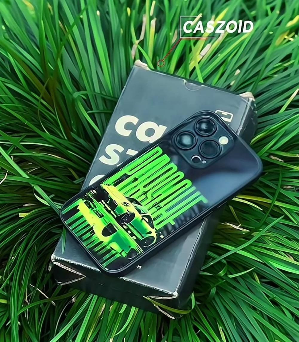 green super car premium glossy phone case