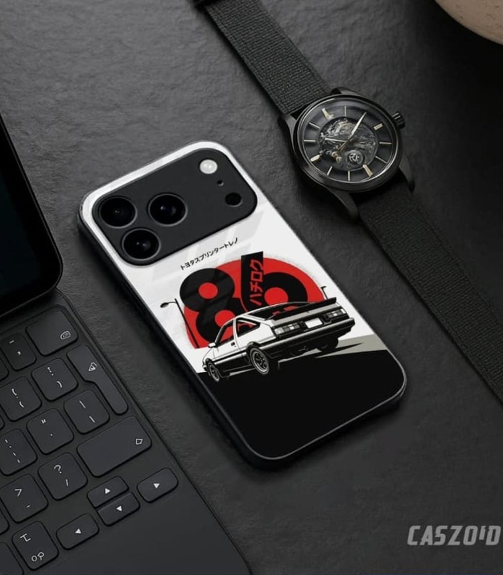 86 super car premium glossy phone case