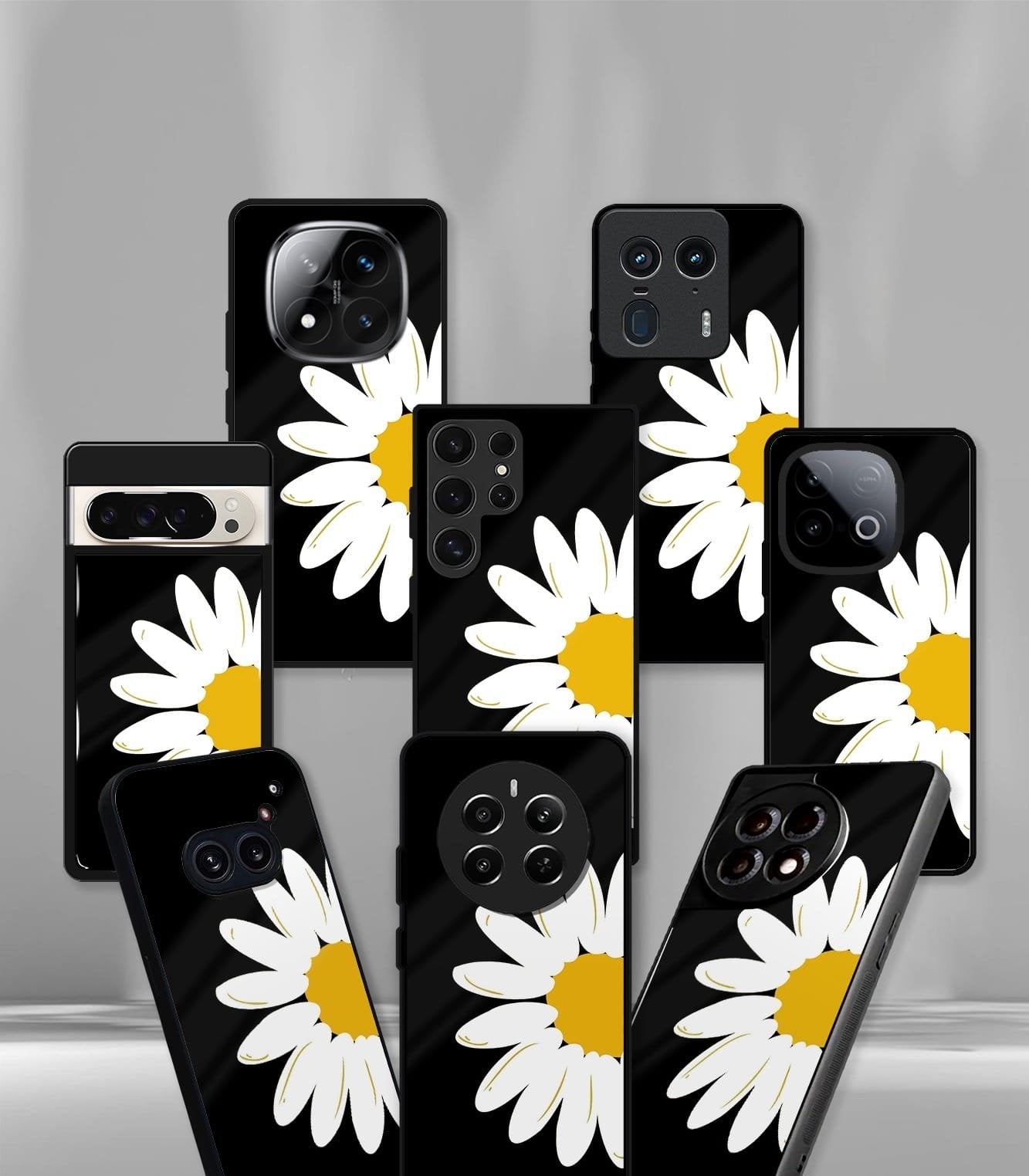 daisy floral premium glossy phone case