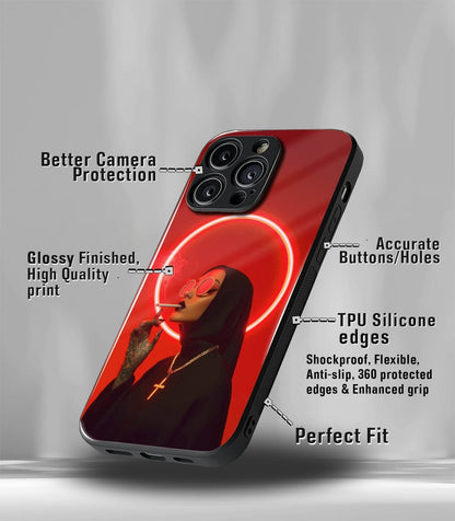 The Trippy Nun Premium Glossy Phone Case