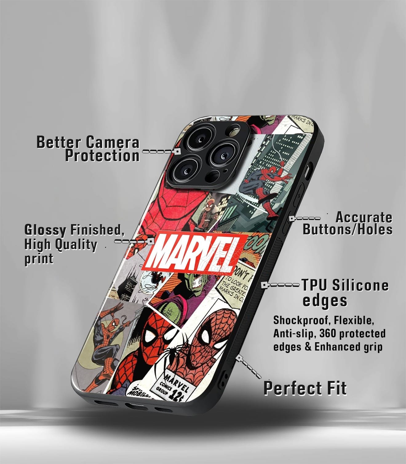 super hero collectives premium glossy phone case