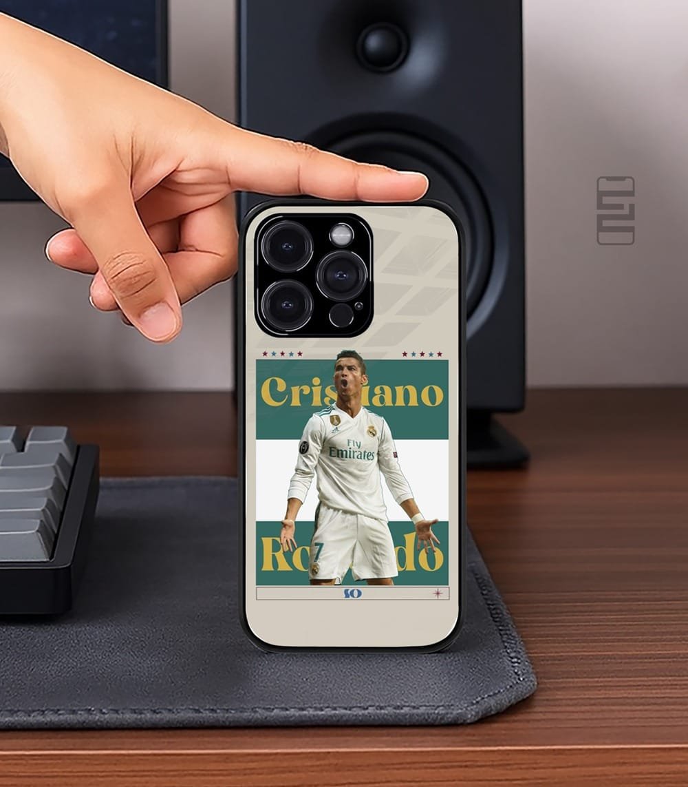 cristiano ronaldo vintage rma edition premium glossy phone case