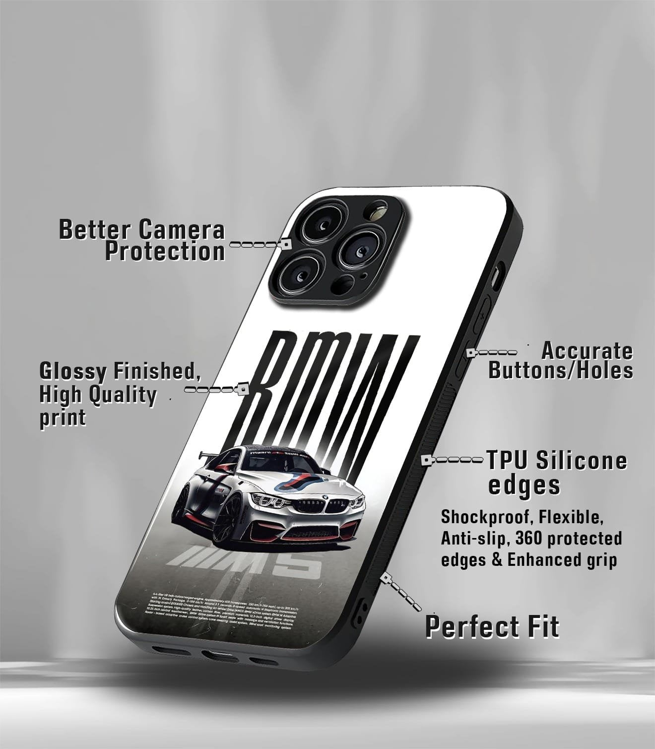 supercar premium glossy phone case