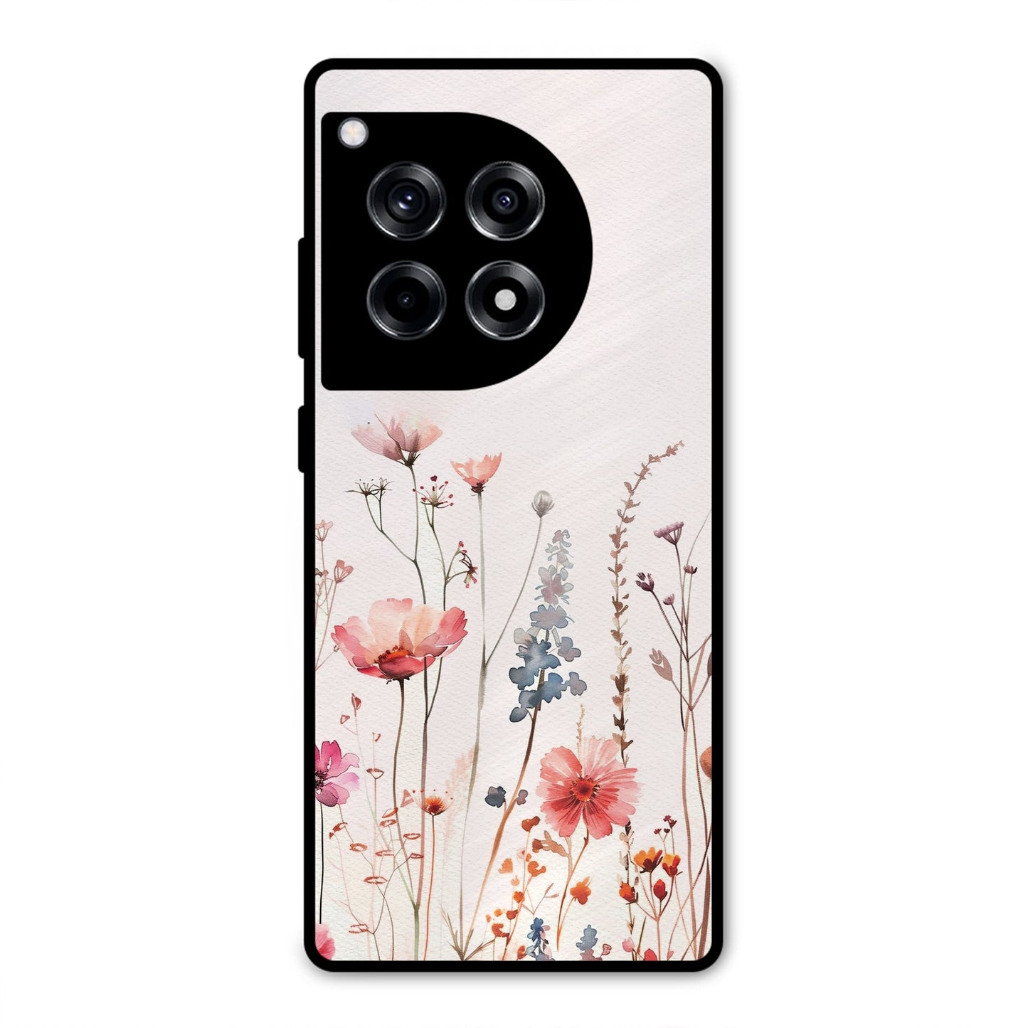 PINK PASTEL FLORAL PRINT AESTHETIC PREMIUM GLOSSY PHONECASE ONEPLUS 12R