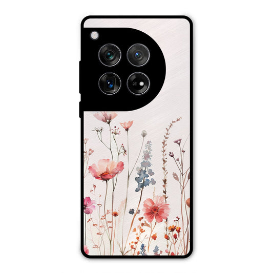 PINK PASTEL FLORAL PRINT AESTHETIC PREMIUM GLOSSY PHONECASE ONEPLUS 12