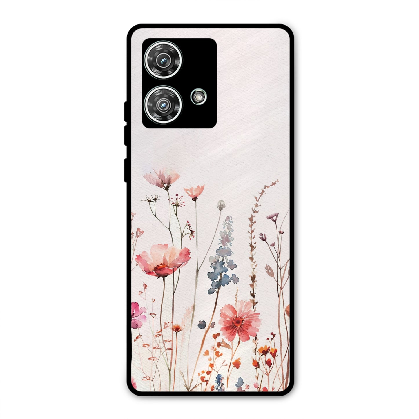 PINK PASTEL FLORAL PRINT AESTHETIC NEW METAL COVER FOR MOTOROLA EDGE 40 NEO