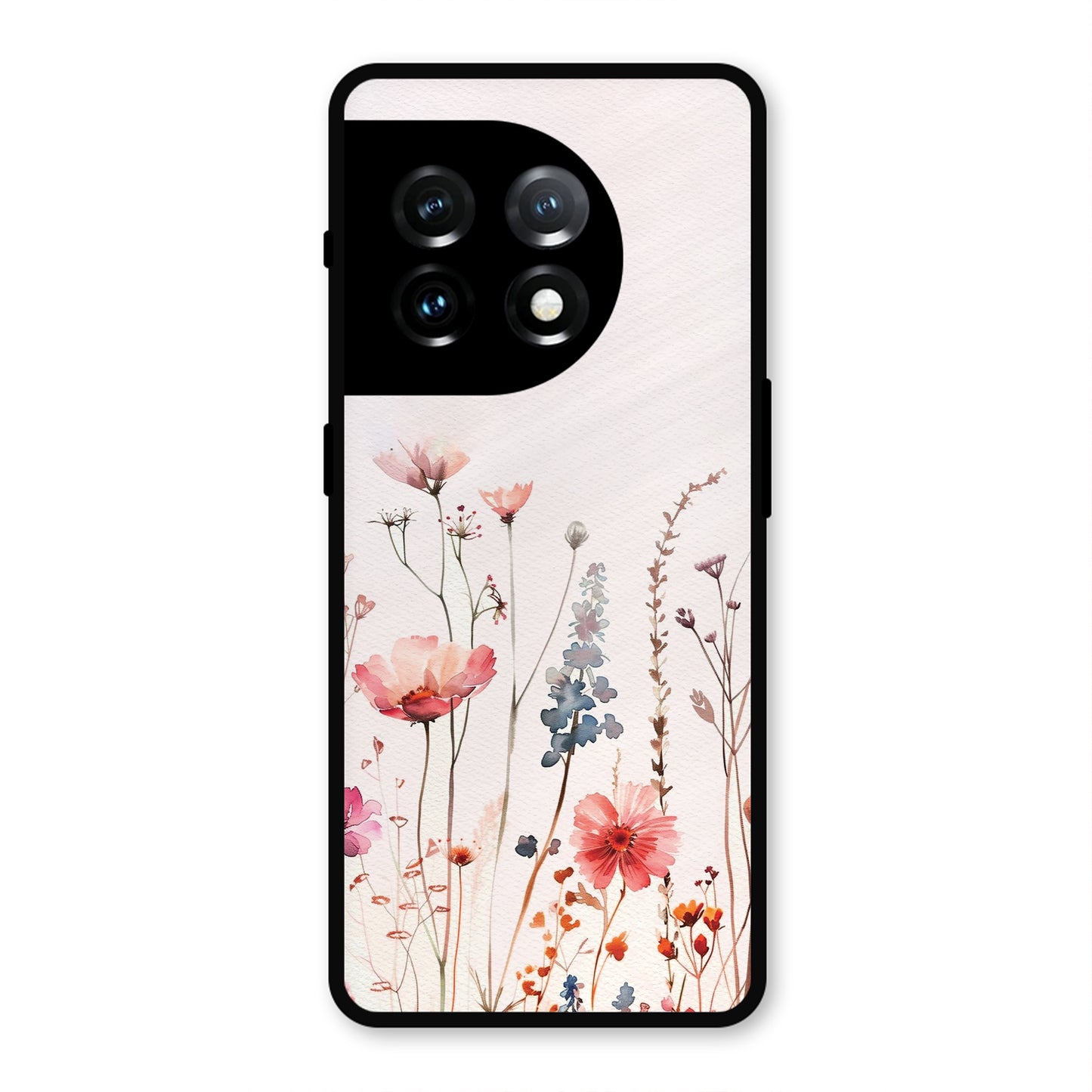 PINK PASTEL FLORAL PRINT AESTHETIC NEW METAL COVER ONEPLUS 11