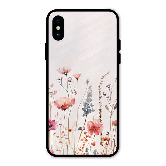 PINK PASTEL FLORAL NAME PRINT AESTHETIC PREMIUM GLOSSY PHONECASE FOR IPHONE X