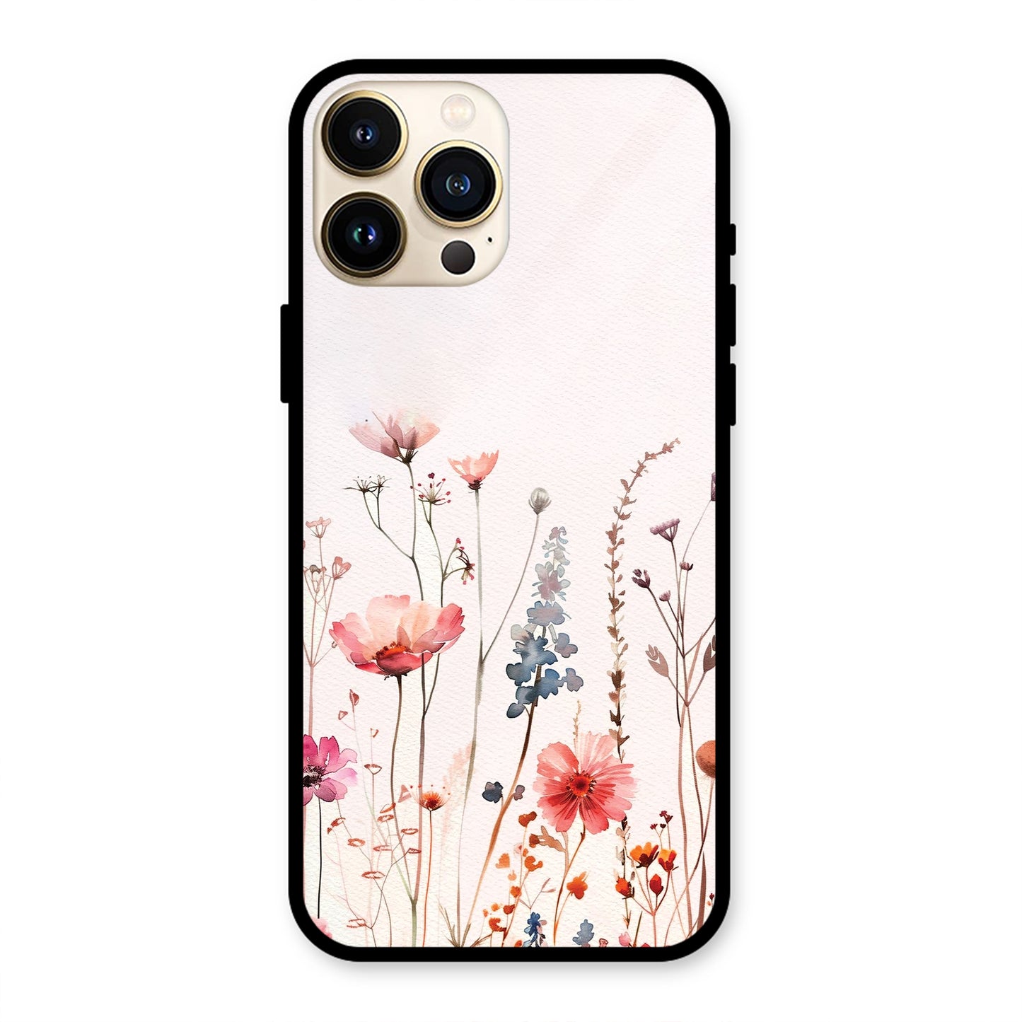 PINK PASTEL FLORAL NAME PRINT AESTHETIC PREMIUM GLOSSY PHONECASE FOR IPHONE 13 PRO MAX