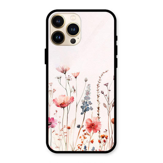 PINK PASTEL FLORAL NAME PRINT AESTHETIC PREMIUM GLOSSY PHONECASE FOR IPHONE 13 PRO MAX