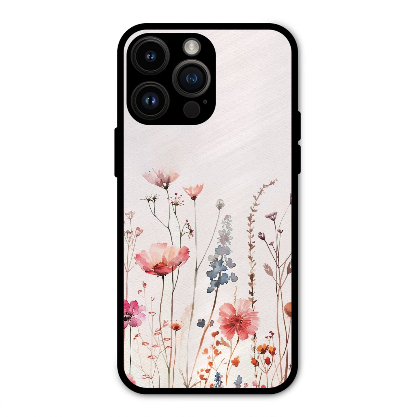 PINK PASTEL FLORAL NAME PRINT AESTHETIC PREMIUM GLOSSY PHONECASE FOR IPHONE 14 PRO MAX