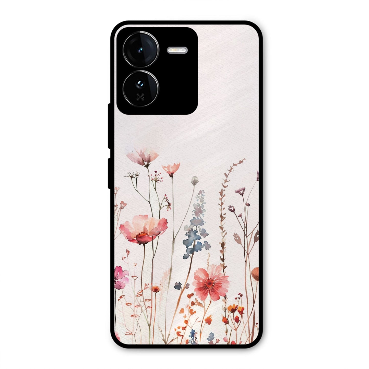 PINK PASTEL FLORAL NAME PRINT AESTHETIC PREMIUM GLOSSY PHONECASE FOR IQOO Z9 5G