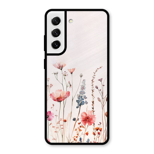 PINK PASTEL FLORAL PRINT AESTHETIC PREMIUM GLOSSY PHONECASE SAMSUNG S21 FE