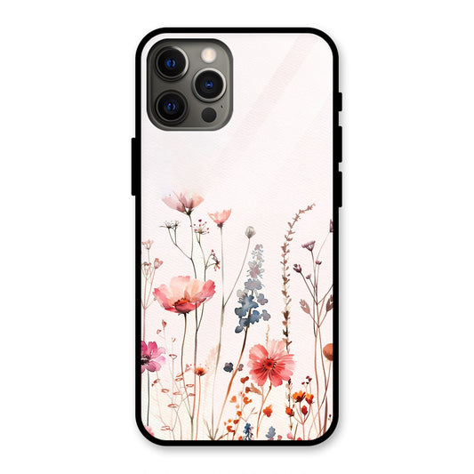 PINK PASTEL FLORAL NAME PRINT AESTHETIC PREMIUM GLOSSY PHONECASE FOR IPHONE 12 PRO MAX