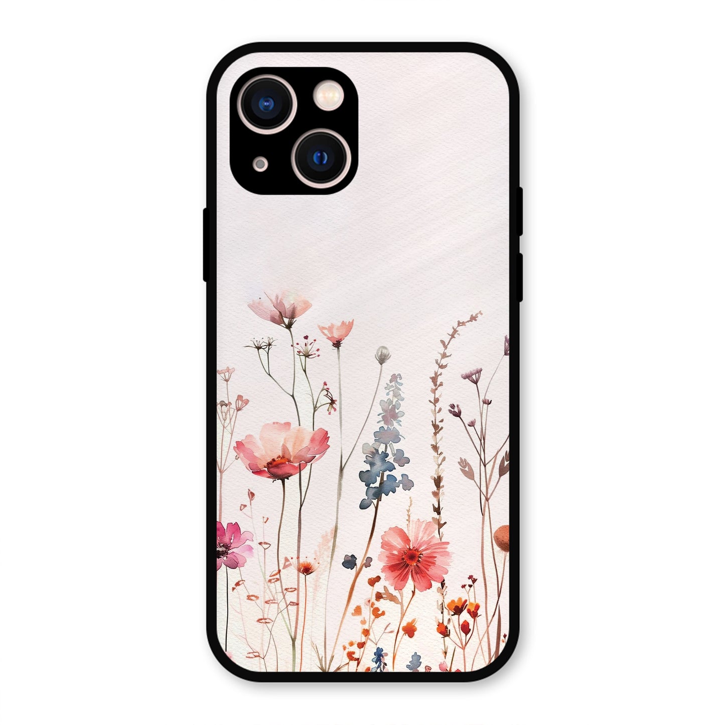 PINK PASTEL FLORAL NAME PRINT AESTHETIC PREMIUM GLOSSY PHONECASE FOR IPHONE 13