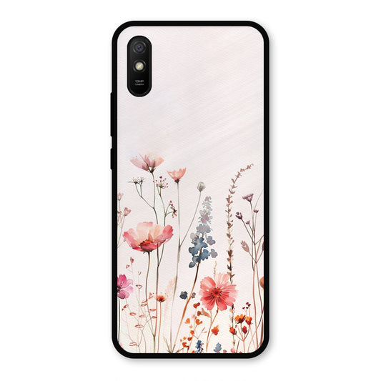 PINK PASTEL FLORAL NAME PRINT AESTHETIC PREMIUM GLOSSY PHONECASE FOR REDMI 9A