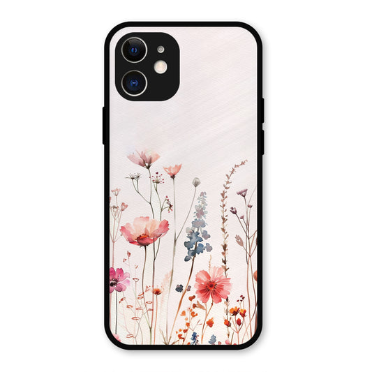 PINK PASTEL FLORAL NAME PRINT AESTHETIC PREMIUM GLOSSY PHONECASE FOR IPHONE 12