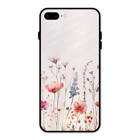 PINK PASTEL FLORAL NAME PRINT AESTHETIC PREMIUM GLOSSY PHONECASE FOR IPHONE 8 PLUS