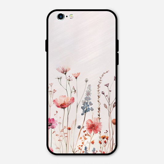 PINK PASTEL FLORAL NAME PRINT AESTHETIC PREMIUM GLOSSY PHONECASE FOR IPHONE 6