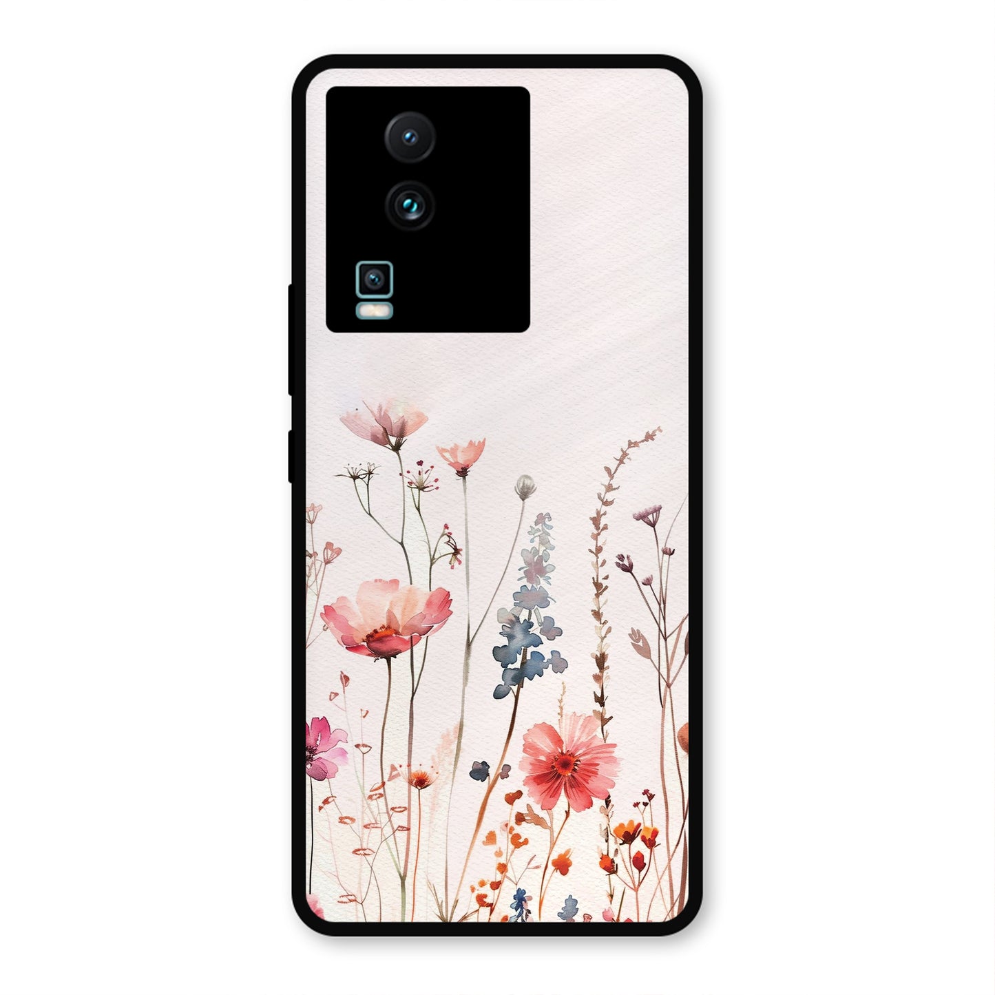 PINK PASTEL FLORAL NAME PRINT AESTHETIC NEW METAL COVER FOR IQOO NEO 7