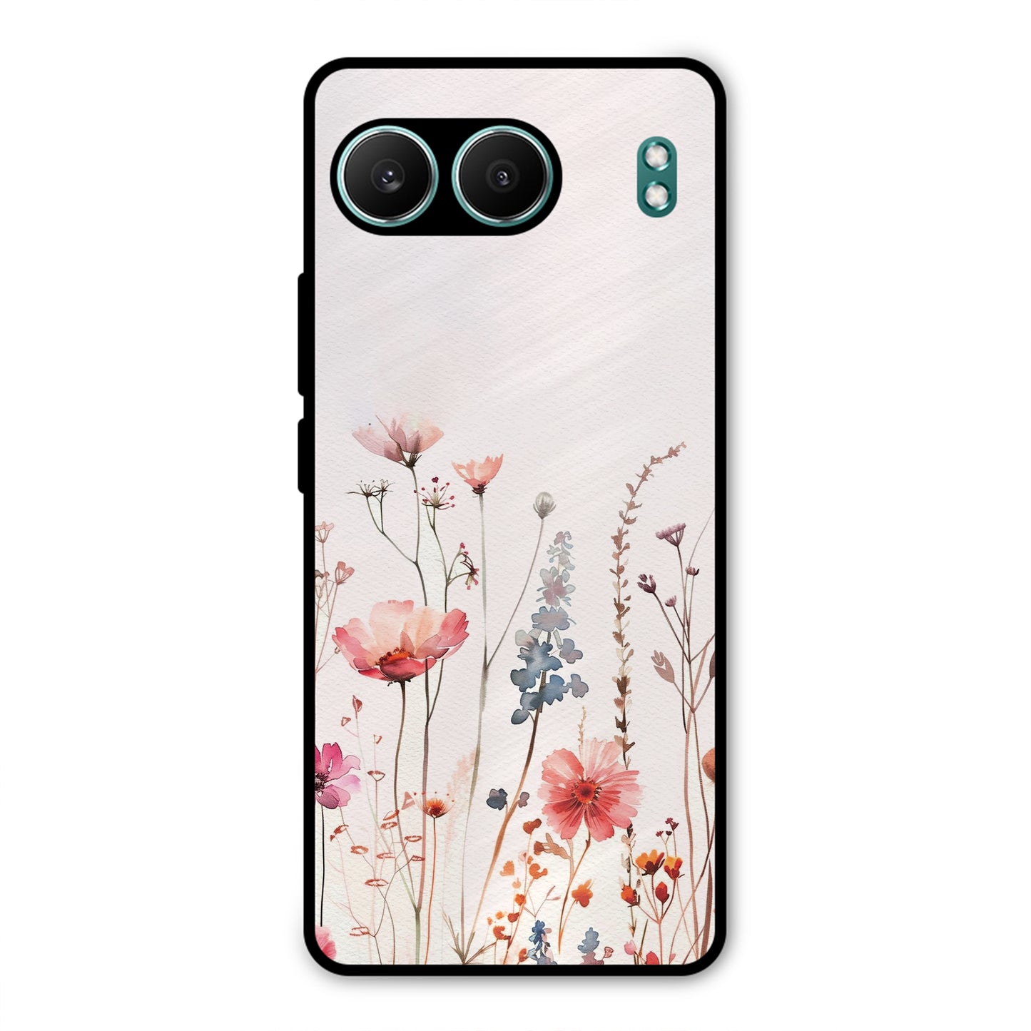 PINK PASTEL FLORAL NAME PRINT AESTHETIC  NEW METAL COVER FOR ONEPLUS NORD 4