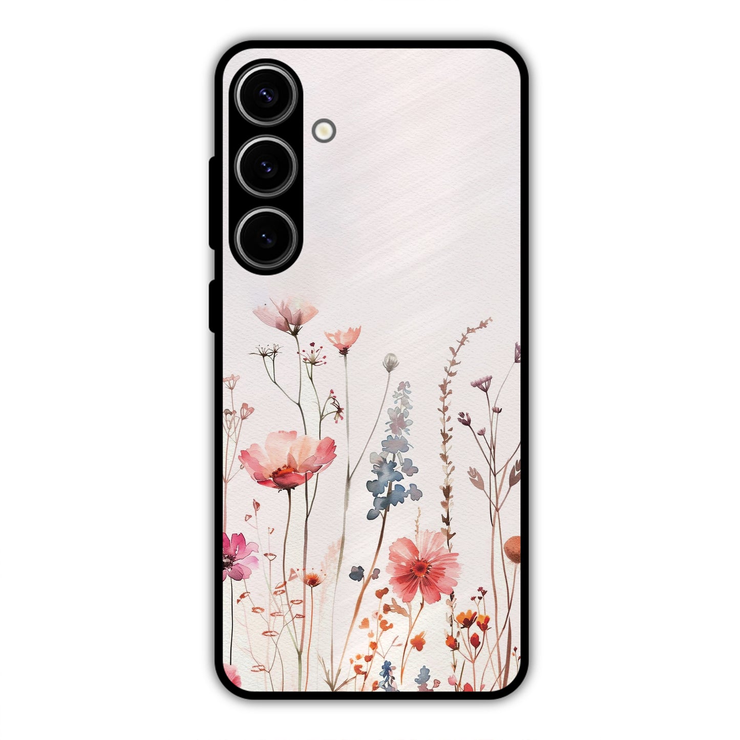 PINK PASTEL FLORAL NAME PRINT AESTHETIC PREMIUM GLOSSY PHONECASE FOR SAMSUNG S24 PLUS