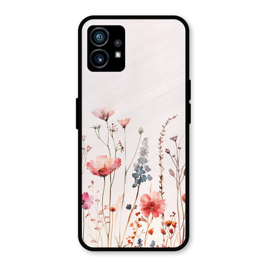 PINK PASTEL FLORAL NAME PRINT AESTHETIC PREMIUM GLOSSY PHONECASE FOR NOTHING 1