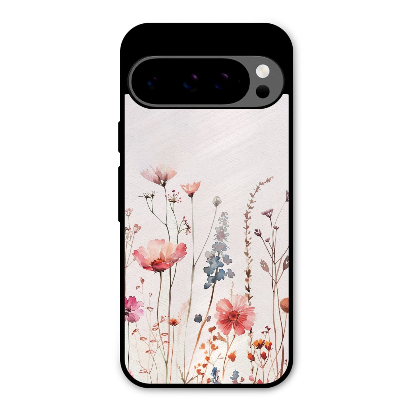 PINK PASTEL FLORAL NAME PRINT AESTHETIC PREMIUM GLOSSY PHONECASE FOR PIXEL 9 PRO