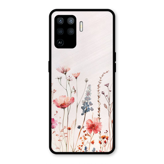PINK PASTEL FLORAL NAME PRINT AESTHETIC PREMIUM GLOSSY PHONECASE FOR OPPO F19 Pro